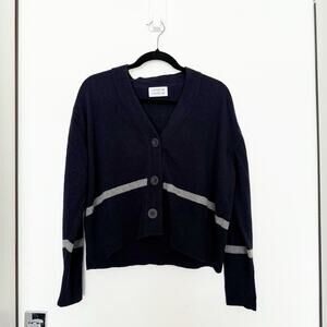 Libertine Libertine Navy Lambswool Cropped Cardigan